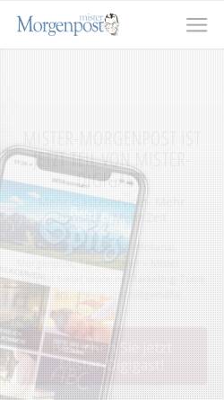 Vorschau der mobilen Webseite www.mister-morgenpost.at, Mister Morgenpost Mag. Thomas Gieler