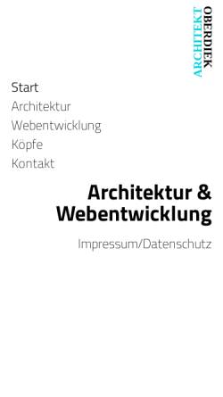 Vorschau der mobilen Webseite www.oberdiek.de, Creativ Wohn- und Gewerbebau Oberdiek GmbH & Co.KG