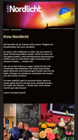 Vorschau der mobilen Webseite www.kino-nordlicht.de, Kino Nordlicht