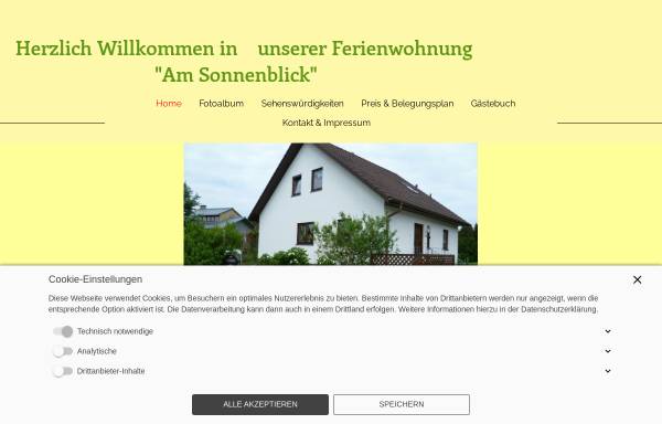 Vorschau von www.urlaub-am-sonnenblick.de, Ferienwohnung, Familie Gerberth