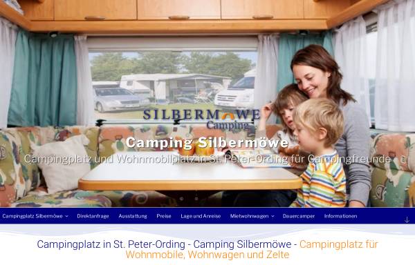 Vorschau von www.silbermoewe.de, Camping- und Wohnmobilplatz Silbermöwe