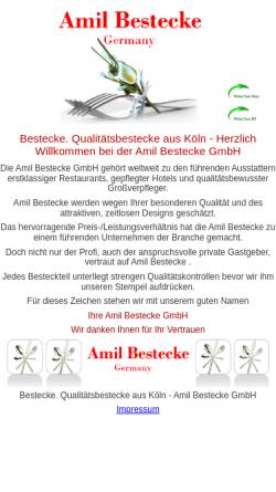 Vorschau der mobilen Webseite www.amil-bestecke.de, Amil Bestecke GmbH