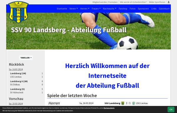 Vorschau von landsberg.scipmanager.de, SSV 90 Landsberg Fußball