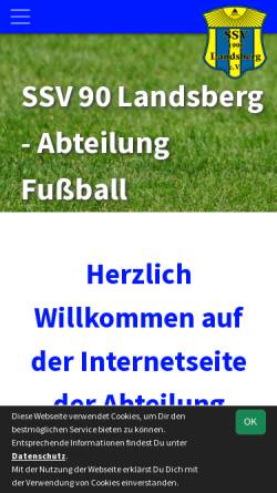 Vorschau der mobilen Webseite landsberg.scipmanager.de, SSV 90 Landsberg Fußball