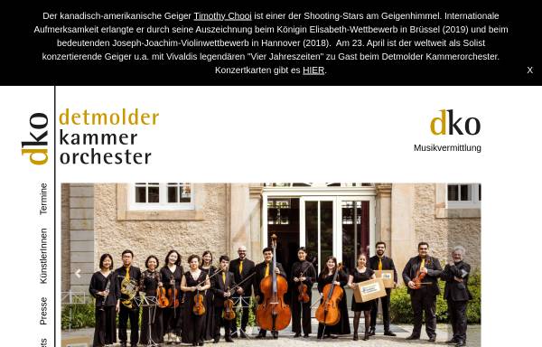 Vorschau von www.detmolder-kammerorchester.de, Detmolder Kammerorchester