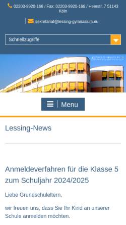 Vorschau der mobilen Webseite www.lessing-gymnasium.eu, Lessing-Gymnasium