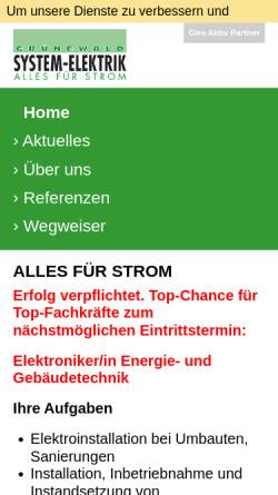Vorschau der mobilen Webseite gruenewald-system-elektrik.de, Grünewald-System-Elektrik e.K.