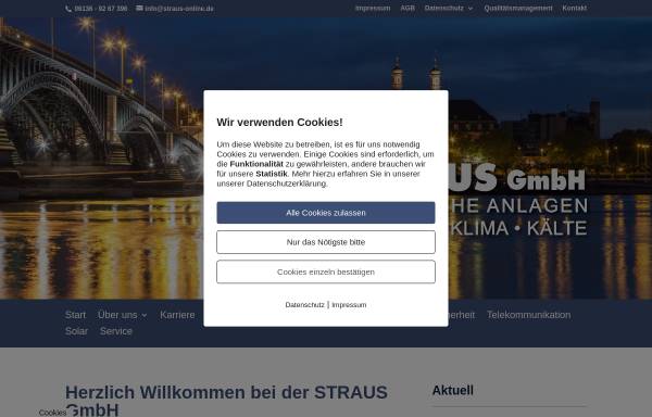 Vorschau von www.straus-online.de, Straus Online - Technische Anlagen in Mainz