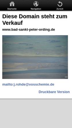 Vorschau der mobilen Webseite www.bad-sankt-peter-ording.de, Ferienwohnungen unter Reet, Georg Hansen