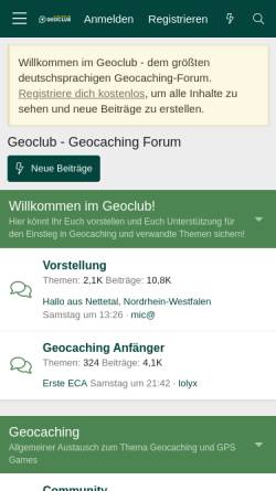 Vorschau der mobilen Webseite www.cachetalk.de, Geocaching-Podcast