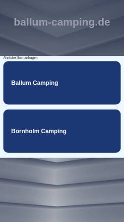 Vorschau der mobilen Webseite www.ballum-camping.de, Ballum Camping