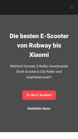Vorschau der mobilen Webseite scooter-elektrik.de, Scooter-Elektrik