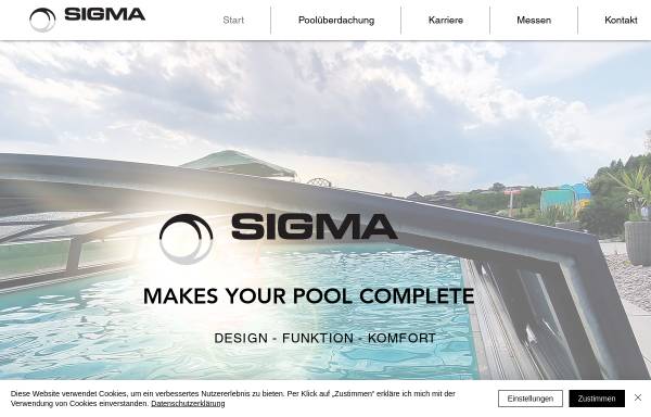 Vorschau von www.sigma-gmbh.at, Sigma Schwimmbadüberdachungen GmbH