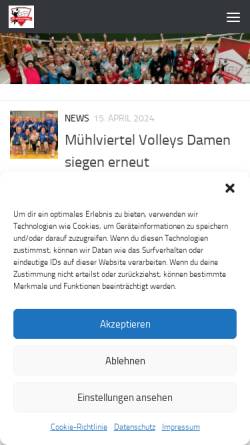 Vorschau der mobilen Webseite www.ooe-volleyball.at, Oberösterreichischer Volleyball Verband
