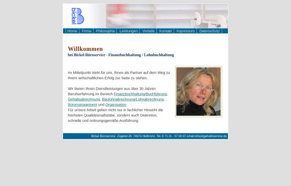 Vorschau von www.gehaltsservice.de, Finanz- und Lohnbuchhaltung Veronika Bickel