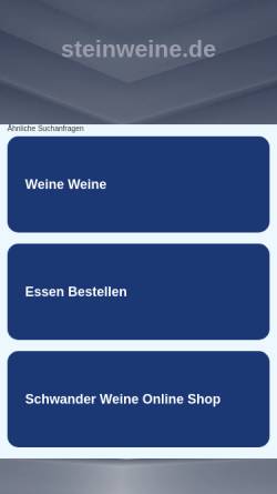 Vorschau der mobilen Webseite www.steinweine.de, Stein Wein und Sekt