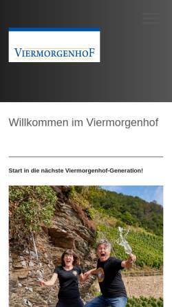Vorschau der mobilen Webseite www.viermorgenhof.de, Weingut Reinhard Molitor