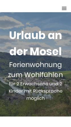 Vorschau der mobilen Webseite www.fewo-mosel.de, Ferienwohnung Klaus Henrichs
