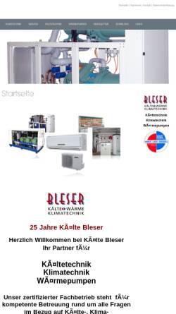 Vorschau der mobilen Webseite www.kaelte-bleser.de, Kälte Bleser