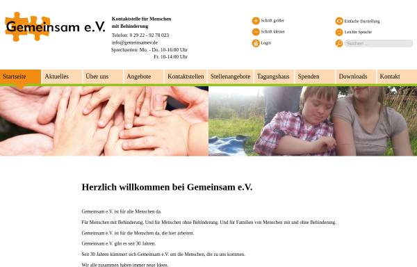 Vorschau von www.gemeinsamev.de, Gemeinsam e.V - Sönnern