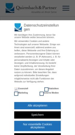 Vorschau der mobilen Webseite ihr-anwalt.com, Anwaltsbüro Quirmbach und Partner