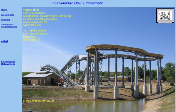 Vorschau von www.olav-ibz.de, Ingenieurbüro Olav Zimmermann