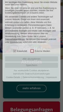 Vorschau der mobilen Webseite westuffeln.de, Kinder- und Jugendhilfe Westuffeln