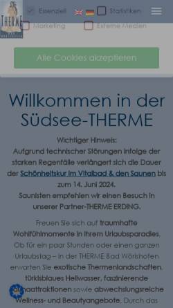 Vorschau der mobilen Webseite www.therme-badwoerishofen.de, Therme Bad Wörishofen