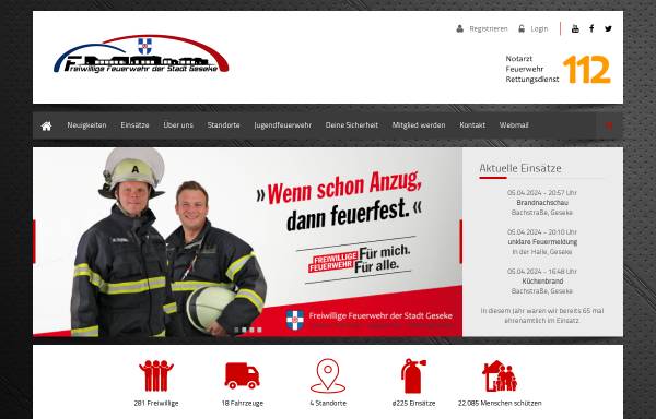 Vorschau von www.feuerwehr-geseke.de, Feuerwehr Geseke