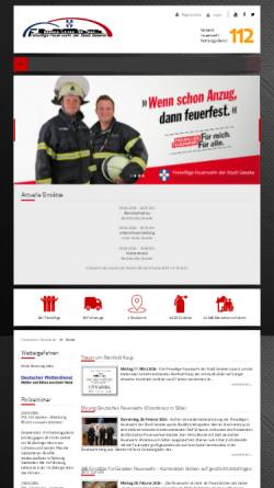 Vorschau der mobilen Webseite www.feuerwehr-geseke.de, Feuerwehr Geseke