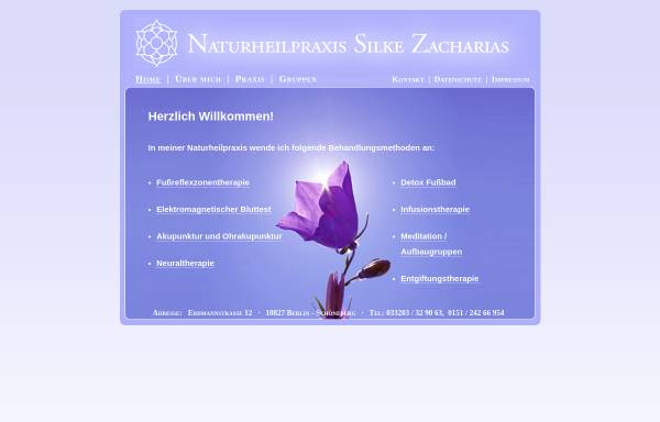 Vorschau von www.naturheilpraxis-zacharias.de, Silke Zacharias