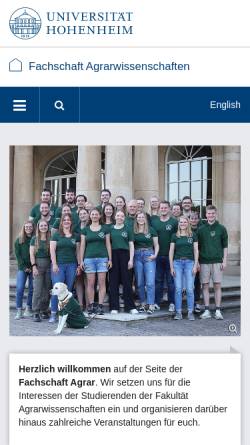 Vorschau der mobilen Webseite fsagrar.uni-hohenheim.de, Fachschaft Agrarwissenschaften der Universität Hohenheim