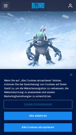 Vorschau der mobilen Webseite eu.blizzard.com, Blizzard Entertainment - WarCraft III