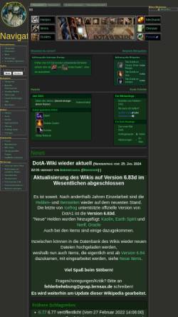 Vorschau der mobilen Webseite www.dotawiki.de, DotAWiki