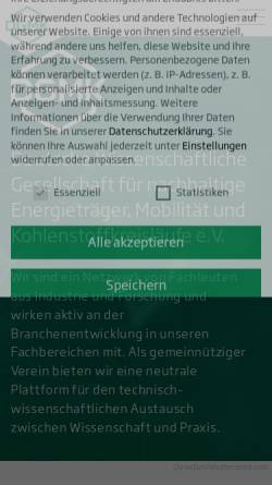 Vorschau der mobilen Webseite www.dgmk.de, Deutsche Wissenschaftliche Gesellschaft für Erdöl, Erdgas und Kohle e.V. (DGMK)