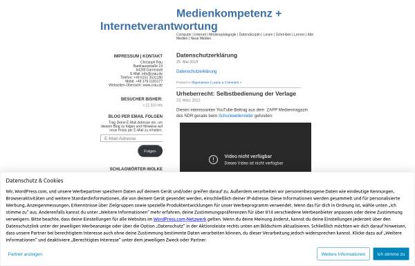 Vorschau von medieninternetkompetenz.wordpress.com, Medienkompetenz + Internetverantwortung