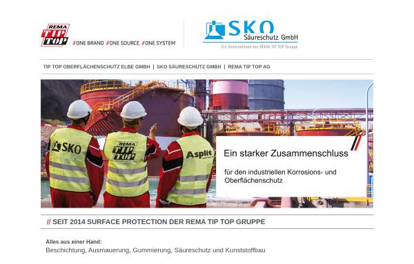 Vorschau von www.sko-group.de, SKO Säureschutz- und Kunststoffbau GmbH