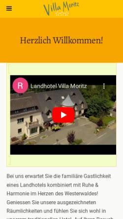 Vorschau der mobilen Webseite www.villamoritz.eu, Villa Moritz