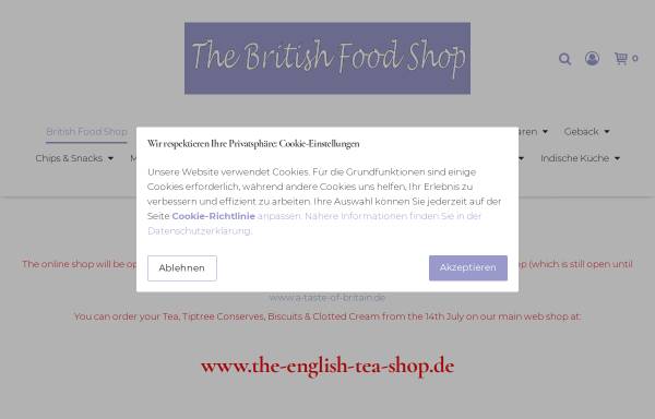 Vorschau von www.british-food-shop.de, A Taste of Britain