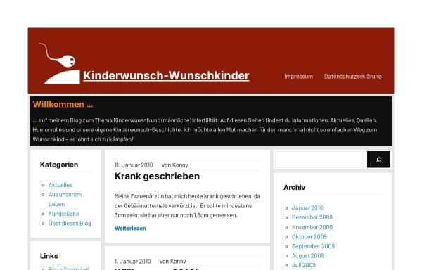 Vorschau von www.kiwu-wuki.de, Kinderwunsch - Wunschkinder