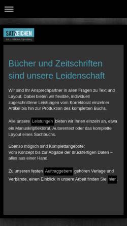 Vorschau der mobilen Webseite www.agentur-satzzeichen.de, Agentur SatzZeichen, Melanie Krötz
