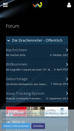 Vorschau der mobilen Webseite www.diedrachenreiter.com, Die Drachenreiter