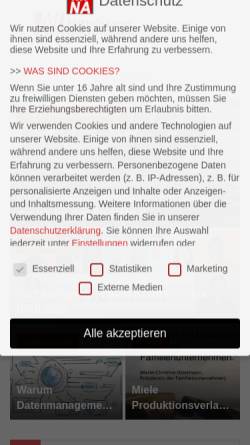 Vorschau der mobilen Webseite www.mittelstand-nachrichten.de, Mittelstand-Nachrichten - ARKM Online Verlag UG