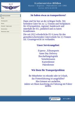 Vorschau der mobilen Webseite www.kurierservice-hilden.de, Kurierservice Hilden