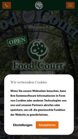 Vorschau der mobilen Webseite www.food-court.de, Landhaus Food Court