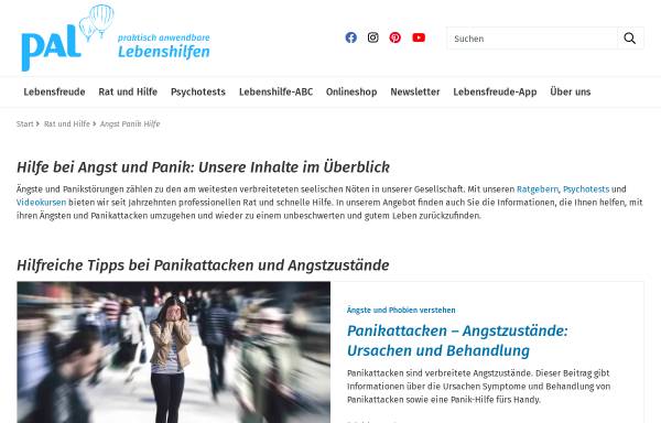 Vorschau von www.angst-panik-hilfe.de, Angst und Panik Hilfe und Beratung