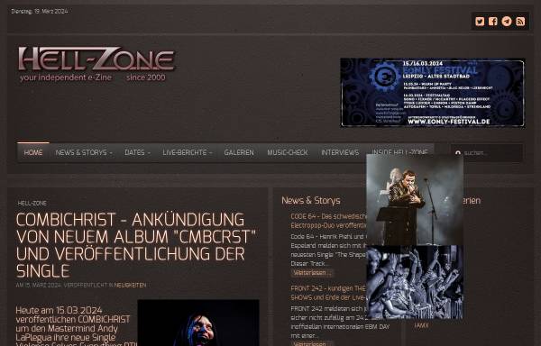 Vorschau von www.hell-zone.de, Hell-Zone e-zine
