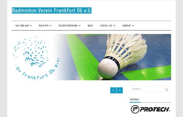 Vorschau von www.bvfrankfurt.de, Badminton Verein Frankfurt 06 e.V.