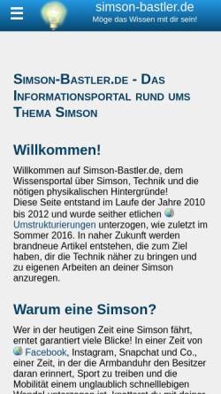 Vorschau der mobilen Webseite www.simson-bastler.de, Simson-Bastler.de