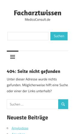 Vorschau der mobilen Webseite www.medicoconsult.de, Fachinfos zur Zöliakie